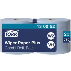 Torkrulle Tork W1/W2 Plus 2-lag QuickDr Blå 235mmx255m