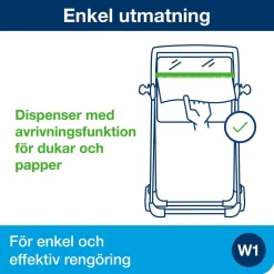 Torkrullställ Tork W1 Golv Med Hjul Röd/Svart