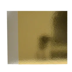 Tårtbricka Rekt. Guld/Silver 300x300mm