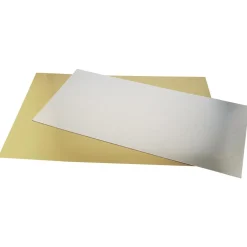 Tårtbricka Rekt. Guld/Silver 300x500mm