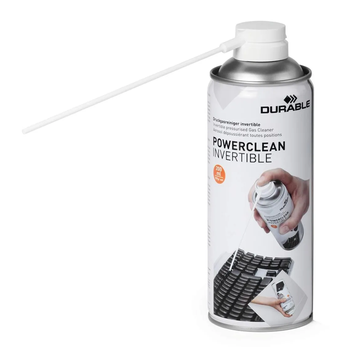 Tryckluftsspray Durable Powerclean Invertible 200ml