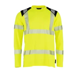 T-shirt långärm Worksafe 5710355 Klass 3 Varselgul/Svart 2XS