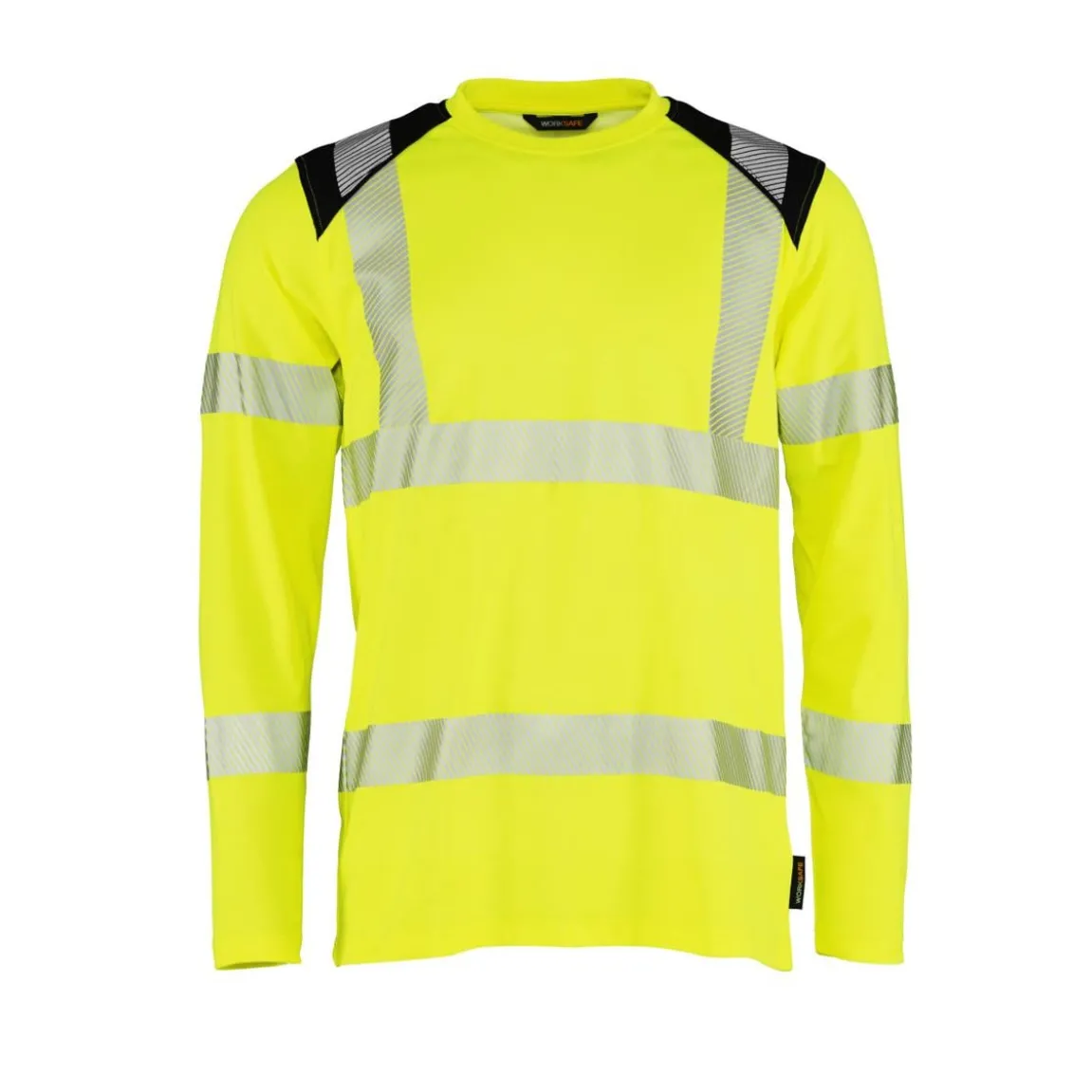 T-shirt långärm Worksafe 5710355 Klass 3 Varselgul/Svart 2XS