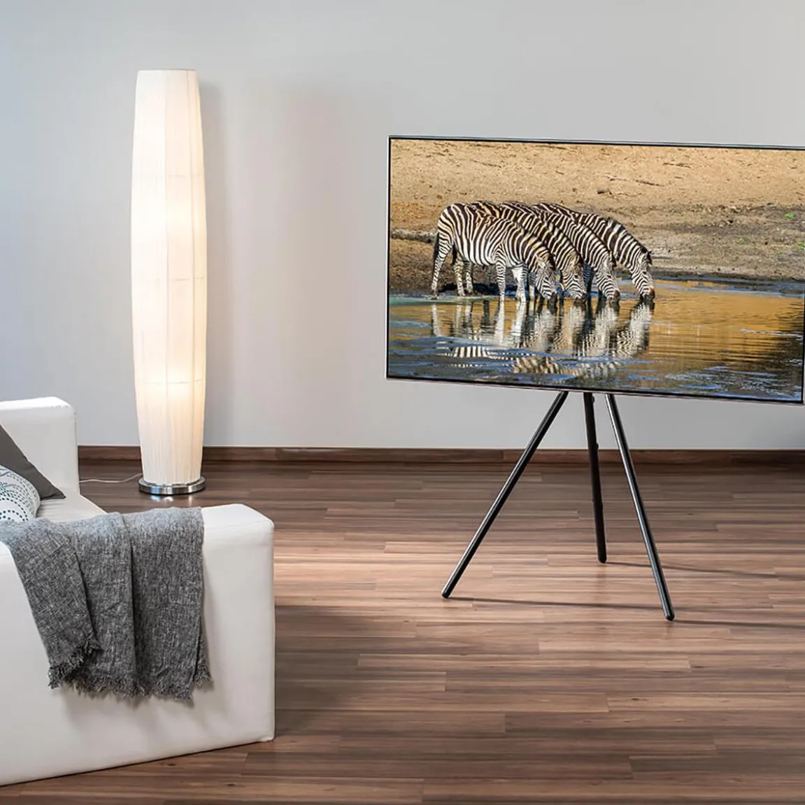 TV-Stativ Hama Golv Upp till 75" Svart