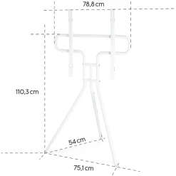 TV-Stativ Hama Golv Upp till 75" Vit