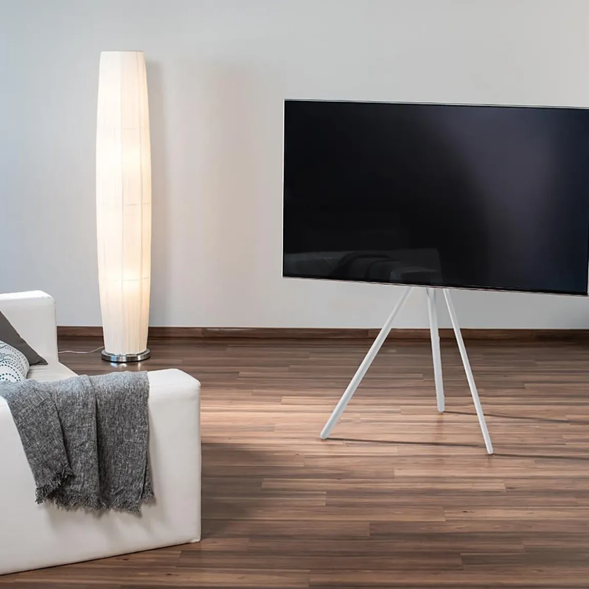 TV-Stativ Hama Golv Upp till 75" Vit