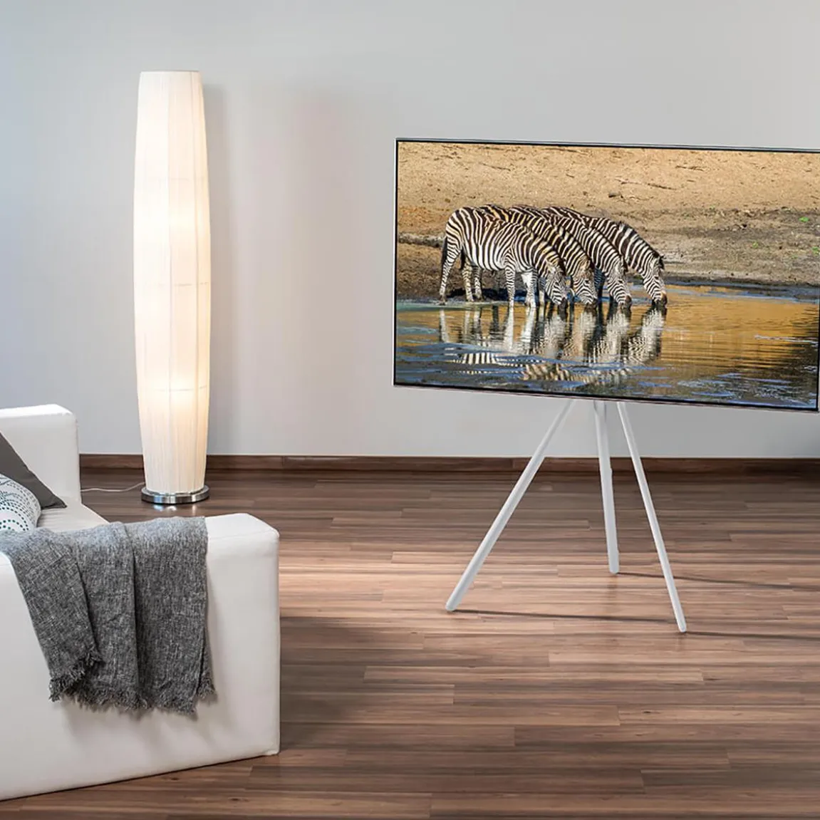 TV-Stativ Hama Golv Upp till 75" Vit