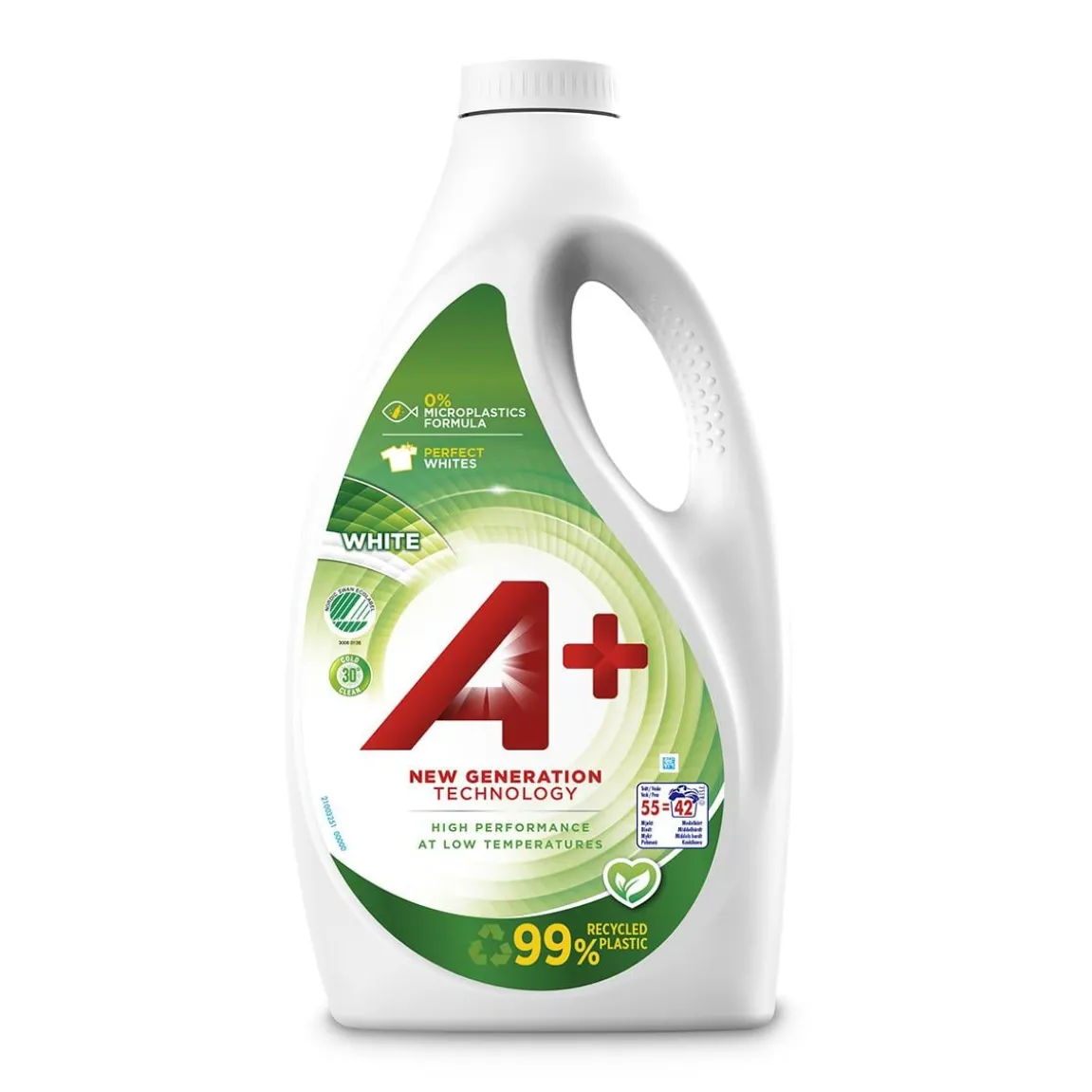 Tvättmedel A+ White Flytande 2200ml