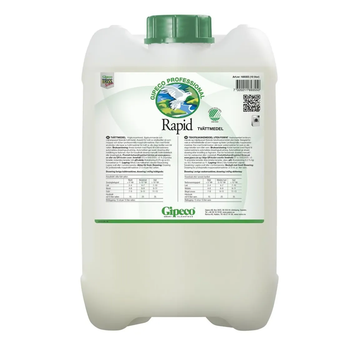 Tvättmedel Gipeco Rapid 10L
