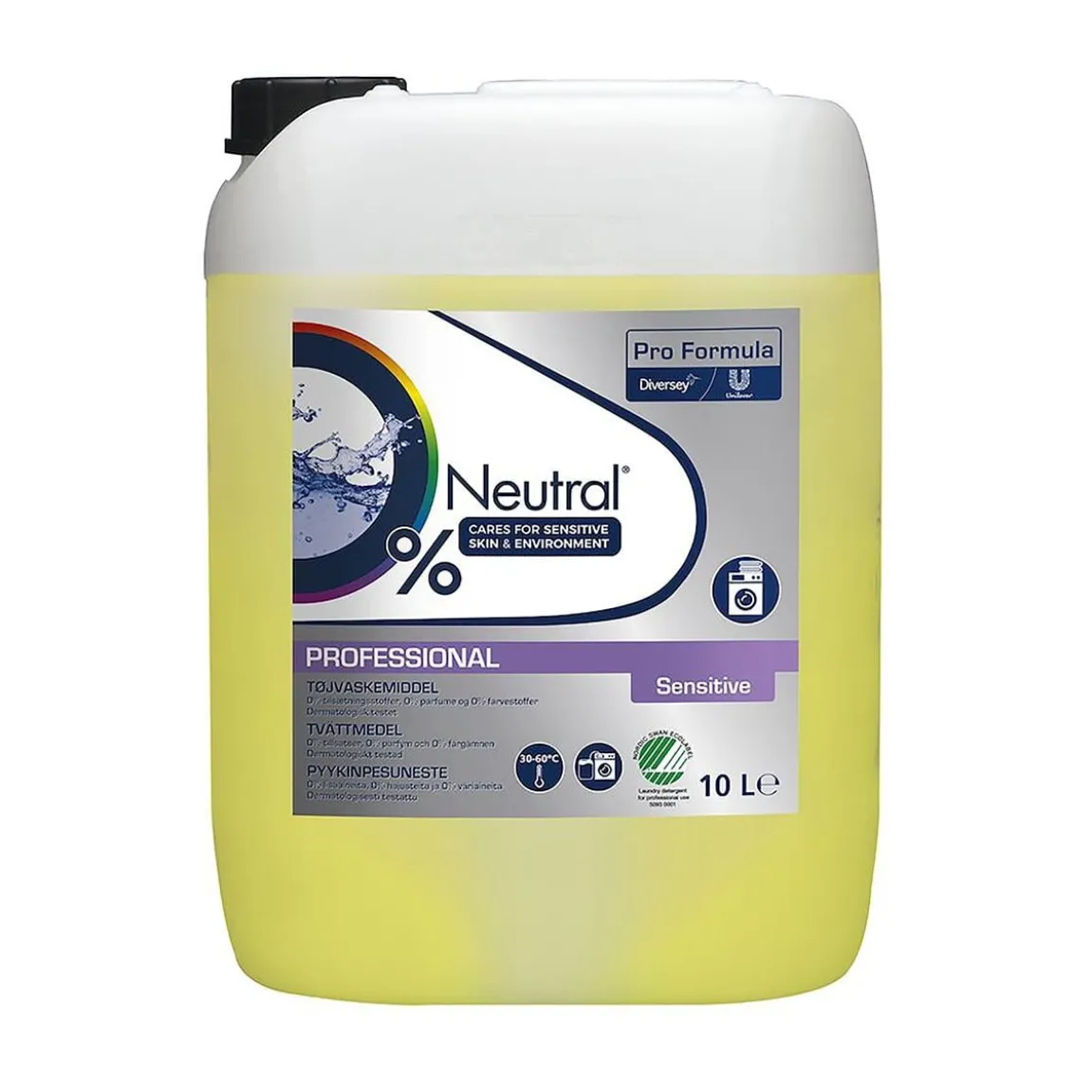 Tvättmedel Neutral Sensitive Oparfymerad Flytande 10L