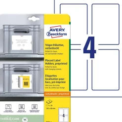 Underetikett Avery Förtryckt Vit/Ljusgrå 120x80mm