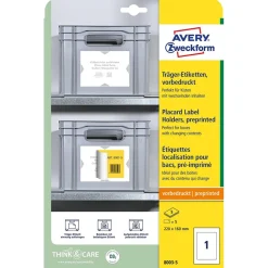 Underetikett Avery Förtryckt Vit/Ljusgrå 220x160mm