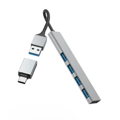USB-Hub Hama USB-A 3.2 4st Portar Gbit/s USB-C-Adapter
