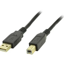 USB 2 kabel Deltaco A-B hane/hane 3,0m