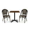 Utestol Paris Textline Svart/Brun