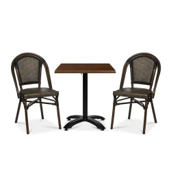 Utestol Paris Textline Svart/Brun
