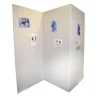 Utställningsskärm Smurfit Wellpapp 180x72cm 3-delad vit