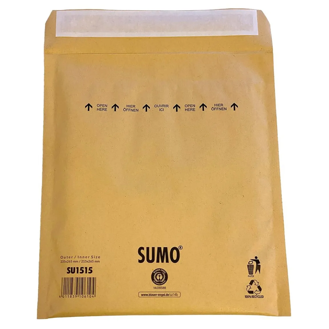 Vadderad Påse Sumo SU1513P010 Brun 145x215mm