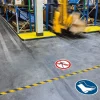 Varseldekal Durable "Förbjudet för gående" Röd Ø430mm