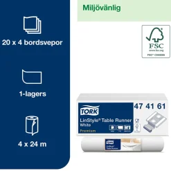 Vepa Tork Linstyle Vit 0,4x24m