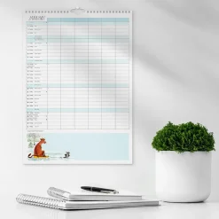 Väggkalender Burde 1760 Familjekalender Mamma Mu 2027 A3