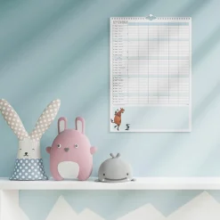Väggkalender Burde 1760 Familjekalender Mamma Mu 2027 A3