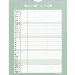 Väggkalender Burde 1859 Familjekalender Praktisk 26-27 390x295mm