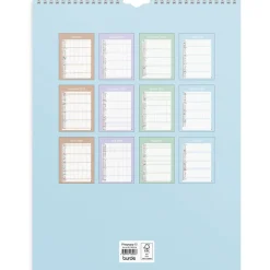 Väggkalender Burde 1859 Familjekalender Praktisk 26-27 390x295mm