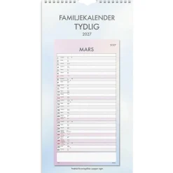 Väggkalender Burde 1792 Familj Tydlig 2027
