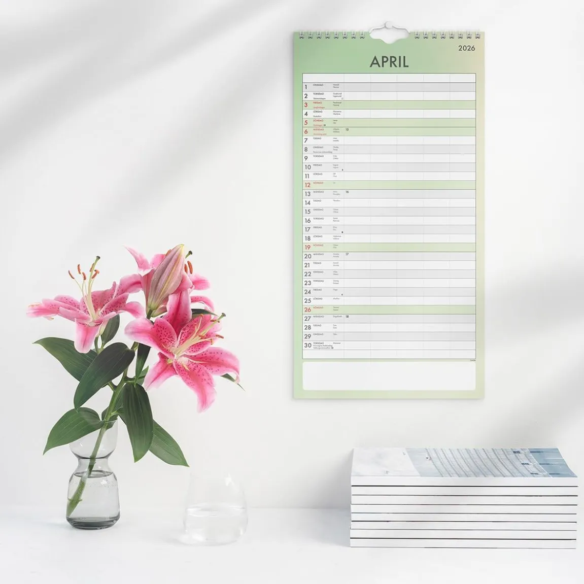 Väggkalender Burde 1792 Familj Tydlig 2027