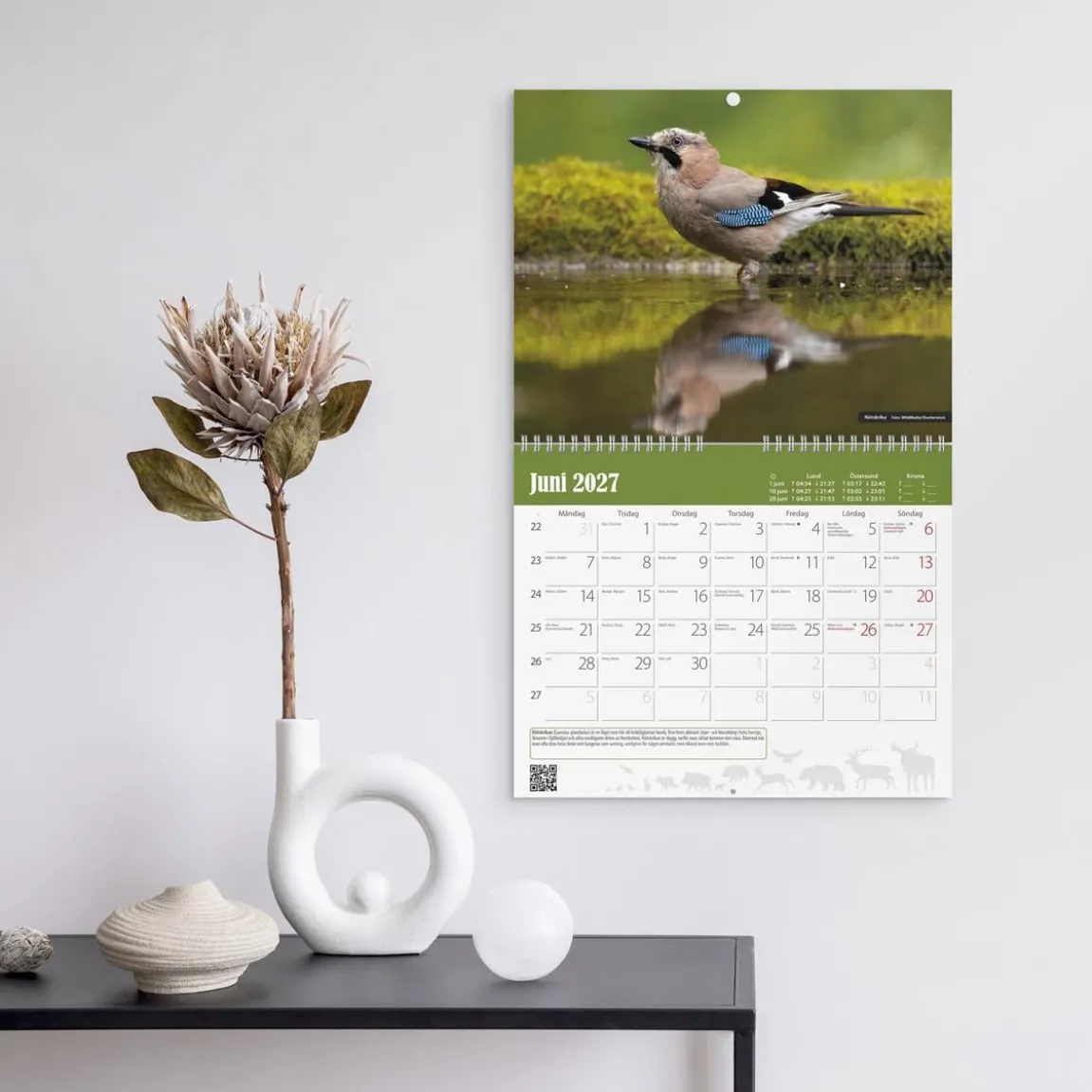 Väggkalender Burde 1738 Jaktkalender 2027