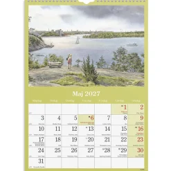 Väggkalender Burde 1733 Klassiska Sverige 2027
