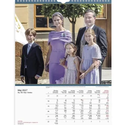 Väggkalender Burde 1797 Kungafamiljen 2027