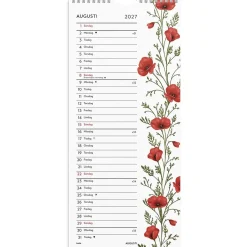 Väggkalender Burde 1779 Lilla Blomsterkalendern 2027
