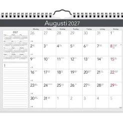 Väggkalender Burde 1708 Miljökalendern Elegant 2027