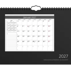 Väggkalender Burde 1708 Miljökalendern Elegant 2027