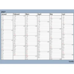 Väggkalender Burde 5072 Väggblad 26-27 A4