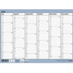 Väggkalender Burde 5072 Väggblad 26-27 A4