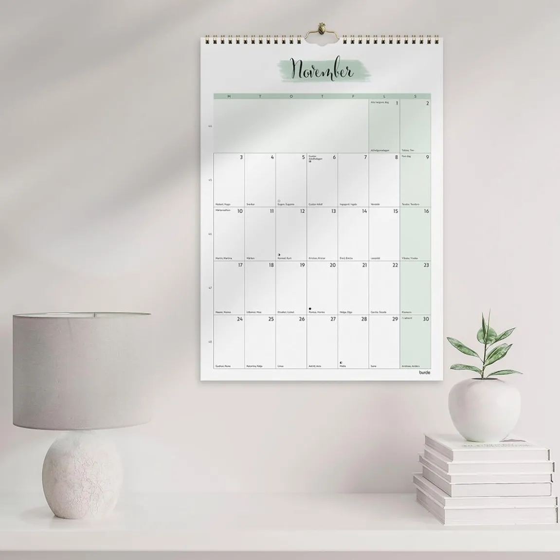 Väggkalender Burde 1781 Väggkalender Life Organizer 2027