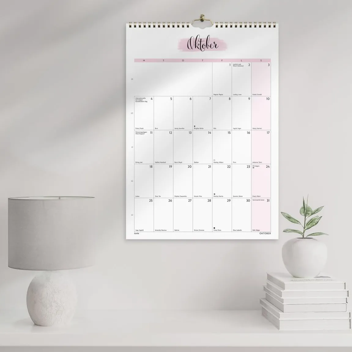 Väggkalender Burde 1781 Väggkalender Life Organizer 2027