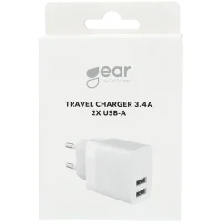 Väggladdare Gear 2xUSB-A 3.4A