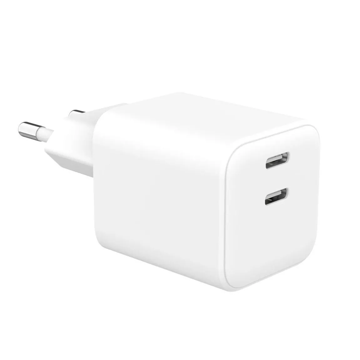 Väggladdare Gear 2xUSB-C PD/PPS 65W Vit