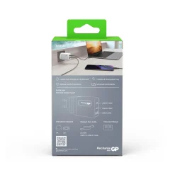 Väggladdare GP GaN PD 65W 2xUSB C/1xUSB A
