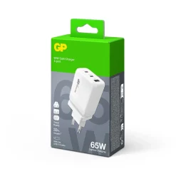 Väggladdare GP GaN PD 65W 2xUSB C/1xUSB A