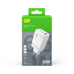 Väggladdare GP GaN PD 65W 2xUSB C/1xUSB A