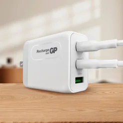 Väggladdare GP GaN PD 65W 2xUSB C/1xUSB A