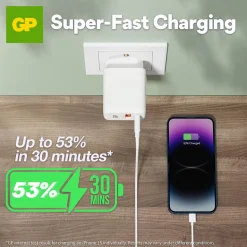 Väggladdare GP WM2B PD 20W USB-A + USB-C