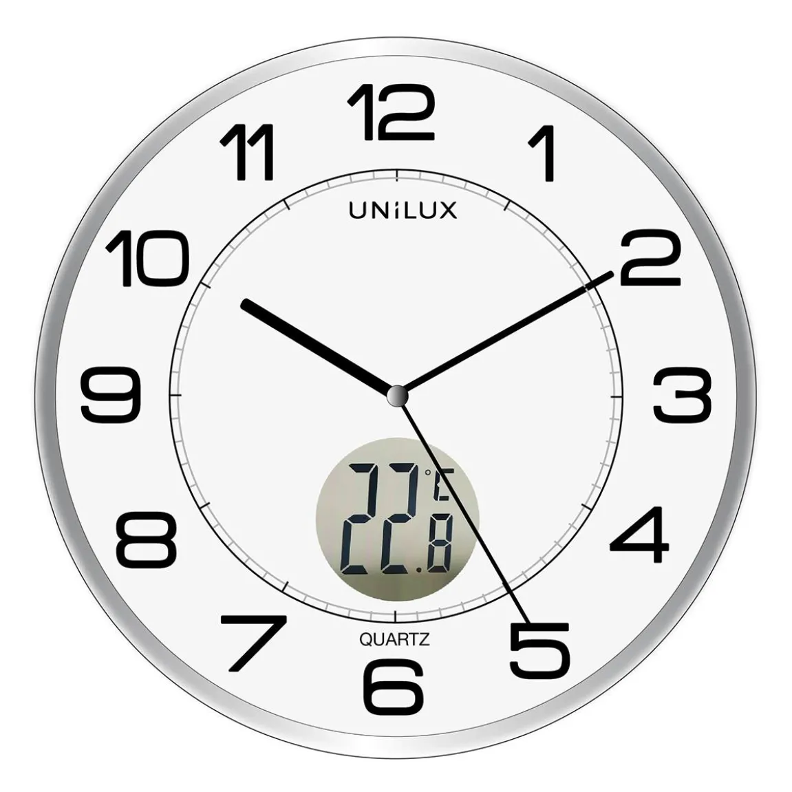 Väggur Unilux Tempus Ø305mm Silver