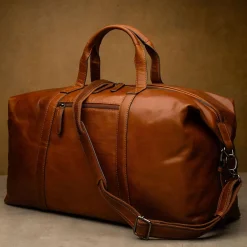 Weekendbag Pisa Skinn Cognac