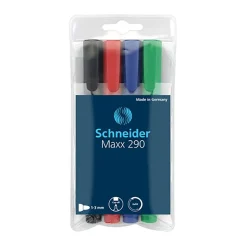 Whiteboardpenna Schneider 290 Konisk 4 färger 1-3mm